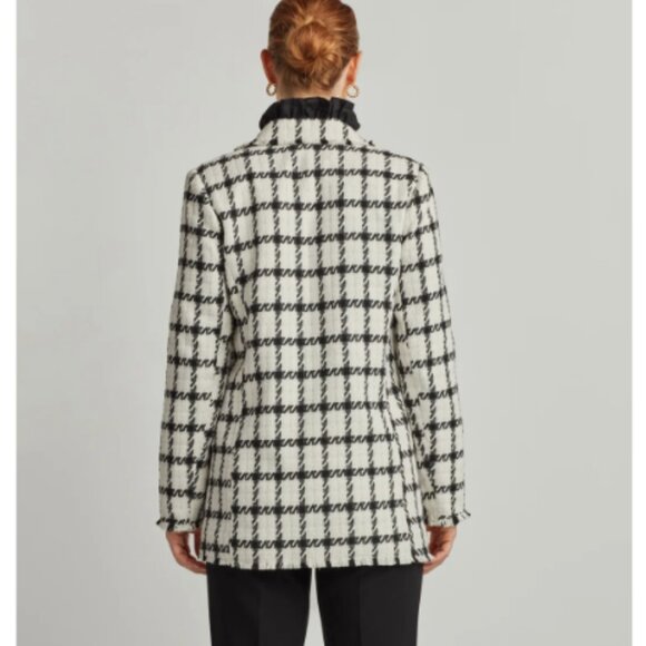 Ellen Tracy CHECKERED BOUCLE TWEED BLAZER XS - Picture 4 of 4